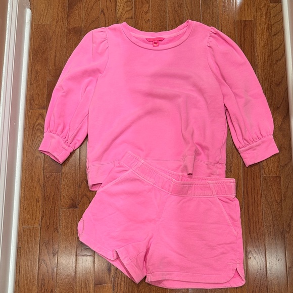 Lilly Pulitzer Other - Lilly Pulitzer Pink Sweatshirt and Shorts Set